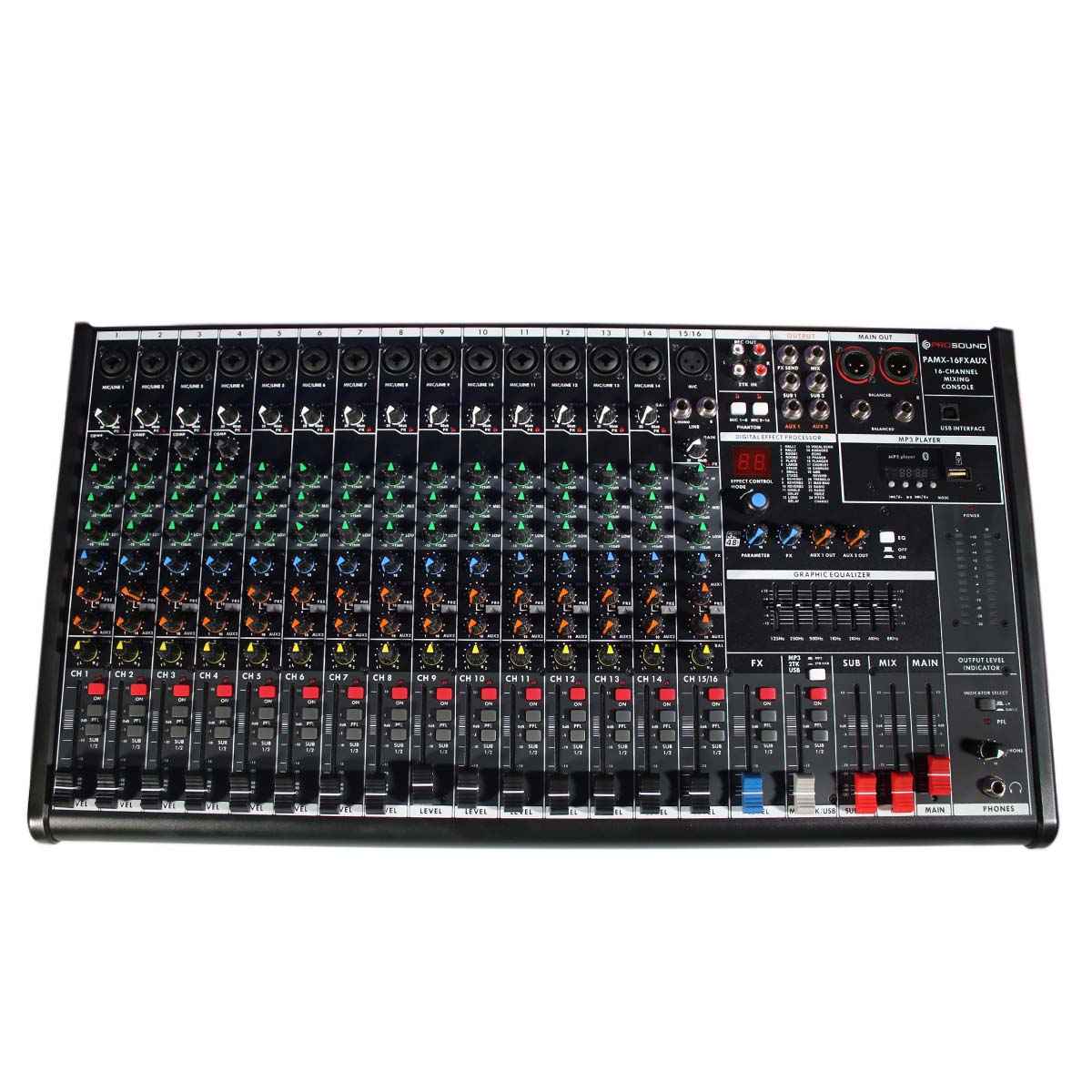 MEZCLADORA PROSOUND MOD. PAMX-16FXAUX