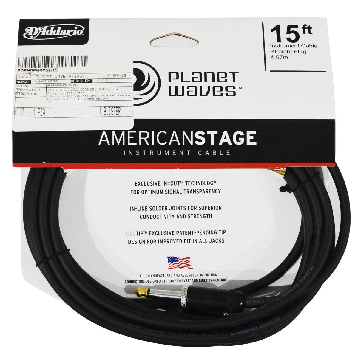 CABLE PLANET WAVE P/INST.   PW-AMSG-15