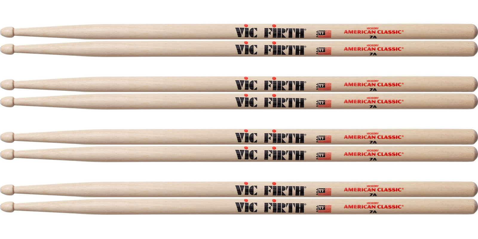 BAQUETAS VIC FIRTH    7A      4 X 3